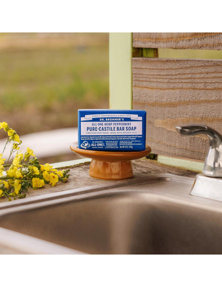 Jabón de Barra Mágico Pura-Castile Dr. Bronner Menta 141g 2-Pack