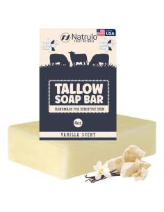 Jabón de Grasa de Res Natural Natrulo 108g - Hidratante para Piel Seca