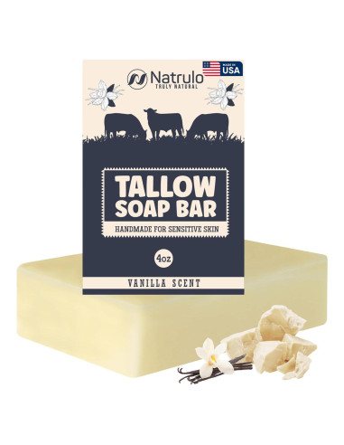 Jabón de Grasa de Res Natural Natrulo 108g - Hidratante para Piel Seca