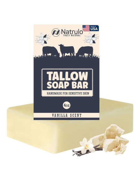 Jabón de Grasa de Res Natural Natrulo 108g - Hidratante para Piel Seca