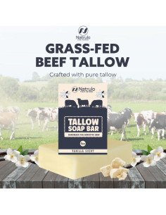 Jabón de Grasa de Res Natural Natrulo 108g - Hidratante para Piel Seca 2