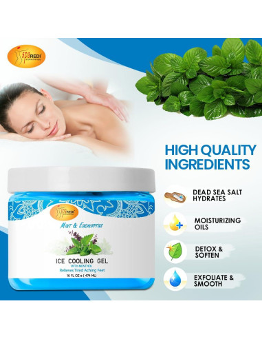 Gel de Enfriamiento SPA REDI 453.6 g - Menta y Eucalipto