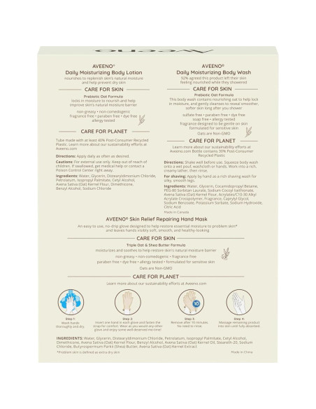 Set de Regalo Hidratación Diaria Aveeno - 3 Piezas Sin Fragancia