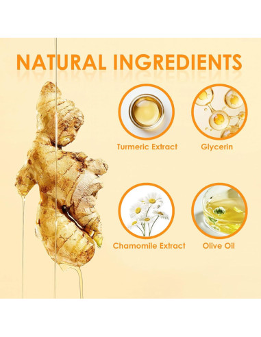 Juego de Cuidado Facial QVKZL - 4 Piezas con Cúrcuma