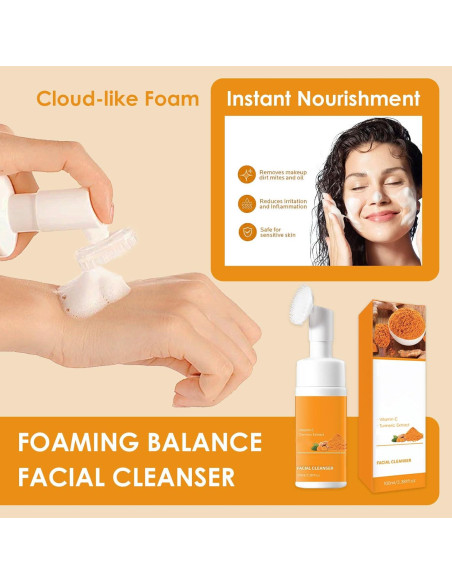 Juego de Cuidado Facial QVKZL - 4 Piezas con Cúrcuma