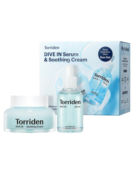 Set de Cuidado Facial Torriden DIVE IN 50ml Suero + 100ml Crema