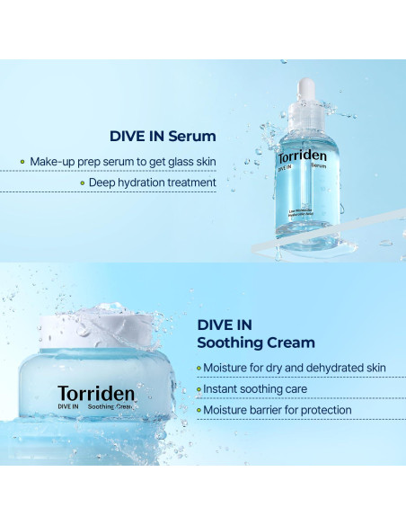 Set de Cuidado Facial Torriden DIVE IN 50ml Suero + 100ml Crema