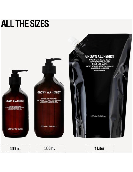 Jabón de Manos Revitalizante Grown Alchemist 300ml - Hidratante con Aloe y Aceites Esenciales