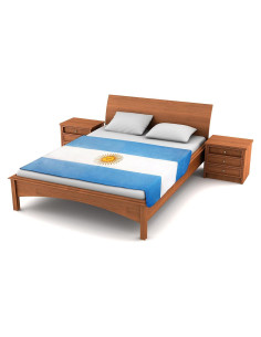 Manta de viaje Fuzzy Flags Argentina 203x127 cm forro polar