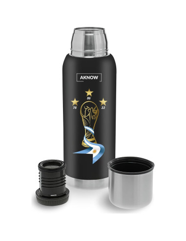 Botella de acero inoxidable AKNOW 1LT Copa del Mundo Argentina