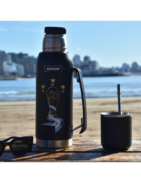 Botella de acero inoxidable AKNOW 1LT Copa del Mundo Argentina