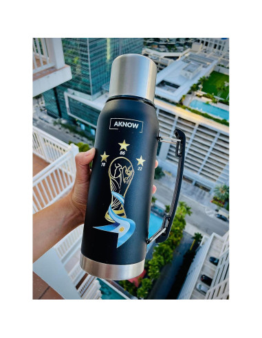 Botella de acero inoxidable AKNOW 1LT Copa del Mundo Argentina