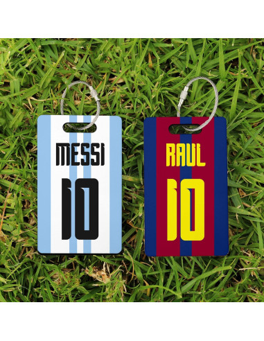 Etiquetas de Equipaje Personalizadas MYETCHEY - Madera Dura Azul