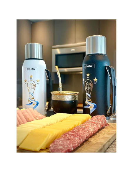 Botella de acero inoxidable AKNOW 1LT Copa del Mundo Argentina