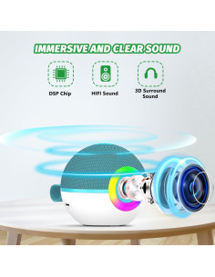 Máquina de Karaoke Mini Mgaolo T97 Bluetooth 5.3 Verde 2