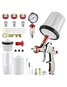 Kit Pistola Pulverización LVLP RRJ R500 650ml 200ml 1.3/1.5/1.7mm