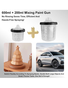 Kit Pistola Pulverización LVLP RRJ R500 650ml 200ml 1.3/1.5/1.7mm 2