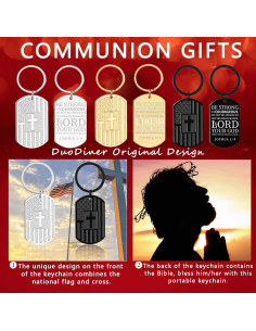 Llavero de Cruz y Biblia DuoDiner para Hombres - Regalos Religiosos 2