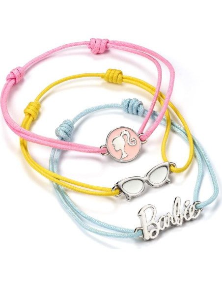 Conjunto de 3 Pulseras de Amistad Barbie - Joyería Oficial