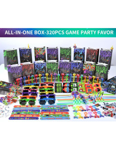 Kit de Fiesta de Videojuegos 320 Piezas PLOUGVI - Decoraciones y Favoritos 2