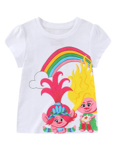 Conjunto Camiseta Manga Corta DreamWorks Trolls + Falda Tutu 2
