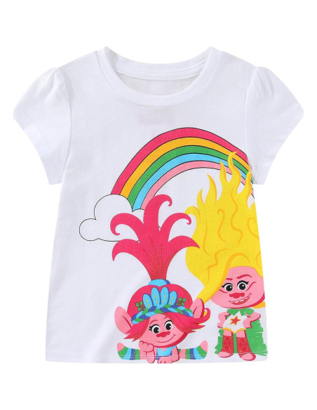 Conjunto Camiseta Manga Corta DreamWorks Trolls + Falda Tutu