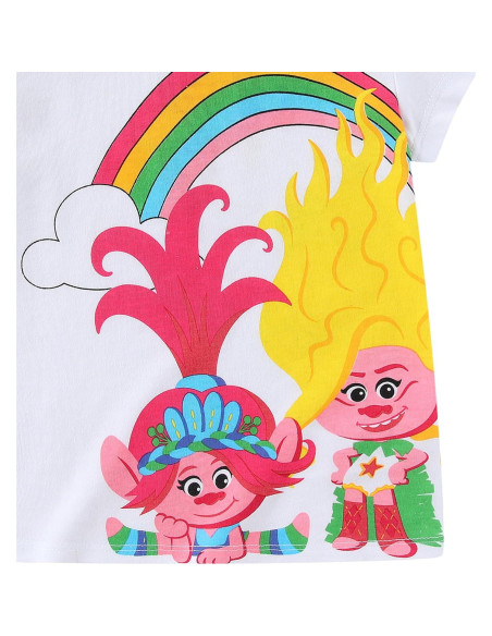 Conjunto Camiseta Manga Corta DreamWorks Trolls + Falda Tutu