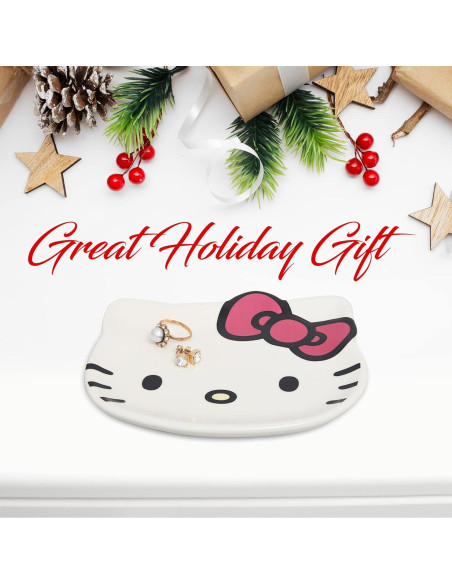 Plato de Joyería Hello Kitty Cerámica 14.6 cm - Bandeja Decorativa