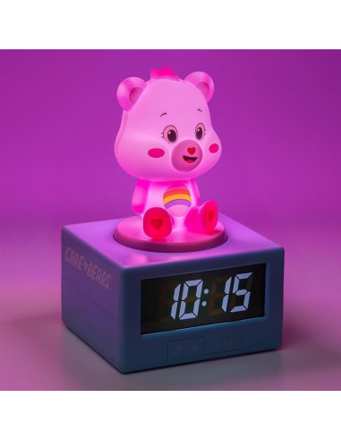 Reloj Despertador Digital Paladone Cheer Bear Rosa con Luz