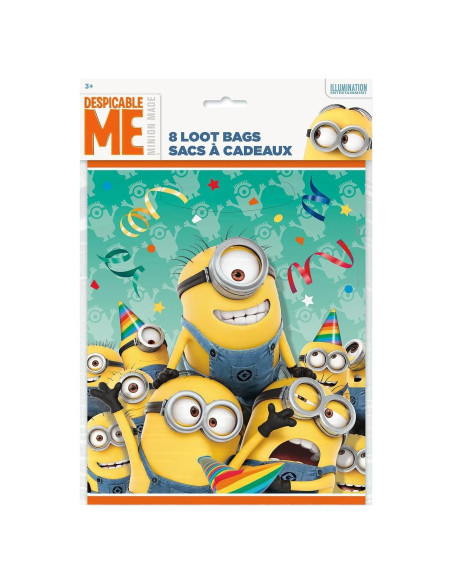 Bolsas de Regalo de Minions Unique Party Favors - 8 Pzas