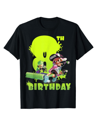 Camiseta de cumpleaños Splatoon Inkling para hombres - Verde