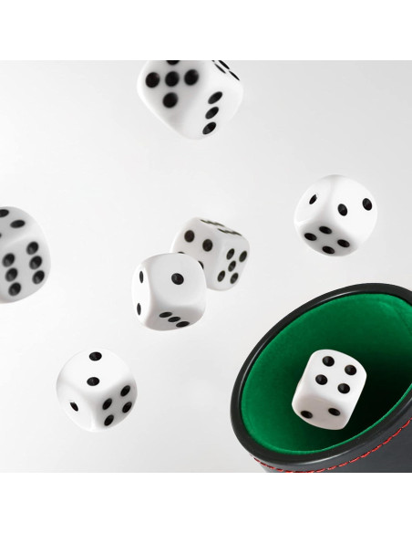 Juego de Cubilete de Dados GWHOLE Verde con 5 Dados y Almacenamiento