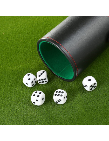 Juego de Cubilete de Dados GWHOLE Verde con 5 Dados y Almacenamiento