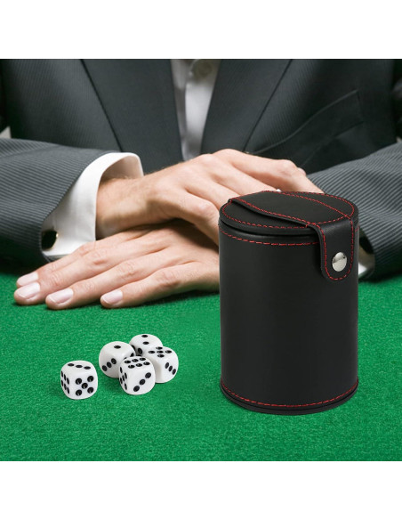 Juego de Cubilete de Dados GWHOLE Verde con 5 Dados y Almacenamiento