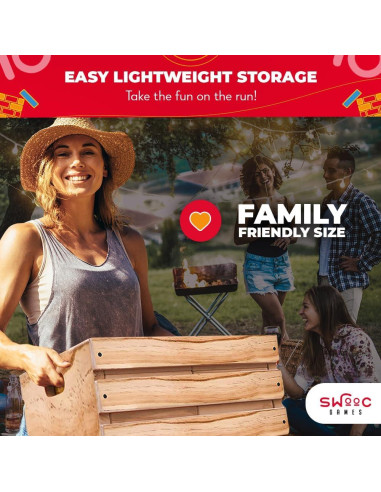 Juego de Torre Gigante SWOOC 60 Bloques 1.52m con Mesa