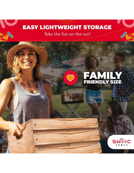 Juego de Torre Gigante SWOOC 60 Bloques 1.52m con Mesa Juego de Torre Gigante SWOOC 60 Bloques 1.52m con Mesa