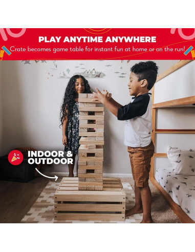 Juego de Torre Gigante SWOOC 60 Bloques 1.52m con Mesa