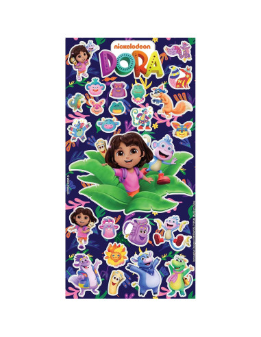 Stickers de Fiesta Dora la Exploradora - 300 Stickers en 12 Hojas