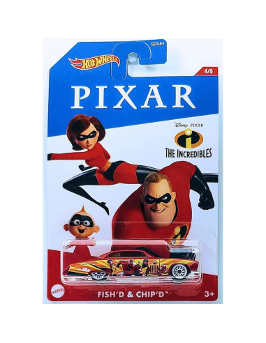 Auto de Juguete Hot Wheels Los Increíbles - GJV21 - Rojo 1:64