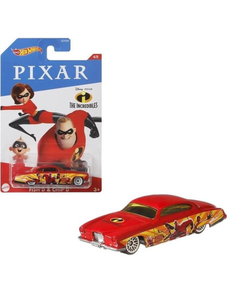 Auto de Juguete Hot Wheels Los Increíbles - GJV21 - Rojo 1:64 Auto de Juguete Hot Wheels Los Increíbles - GJV21 - Rojo 1:64