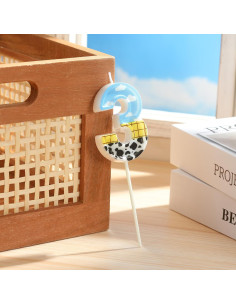 Vela de Cumpleaños Número 3 PHD CAKE 7 cm Juguete 2