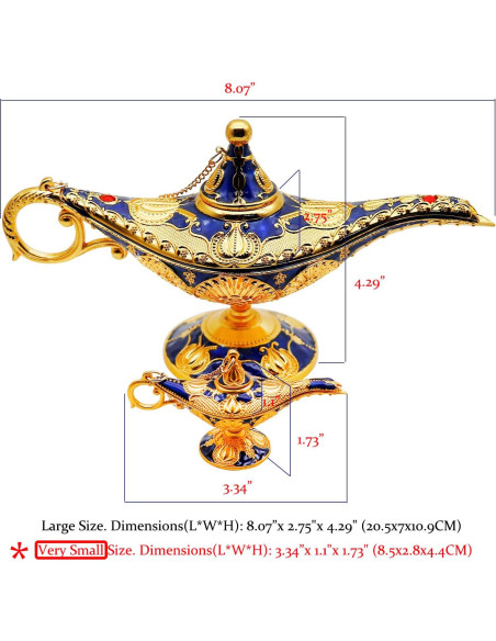 Paquete de 12 Lámparas Mágicas Aladino Hsiwto - Decoración Azul