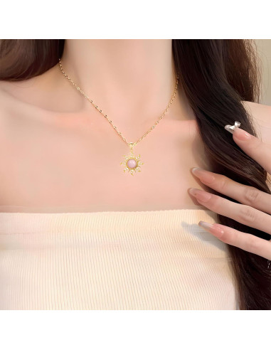 Collar de Sol Ópalo Dtexhif - Inspirado en Rapunzel, 39.88 cm