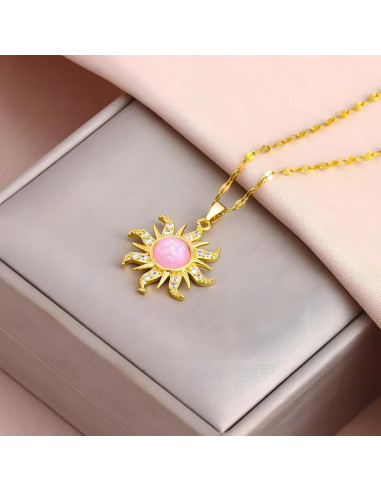 Collar de Sol Ópalo Dtexhif - Inspirado en Rapunzel, 39.88 cm