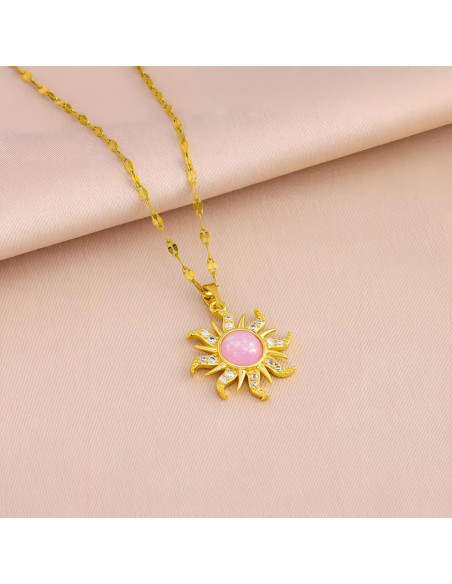 Collar de Sol Ópalo Dtexhif - Inspirado en Rapunzel, 39.88 cm