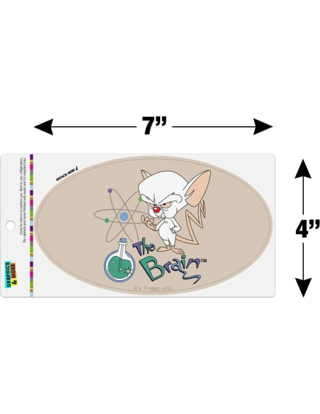 Imán Ovalado Pinky y El Cerebro - Graphics and More - 17.8x10.2cm