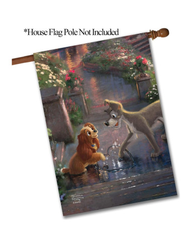 Bandera de Casa Disney La Dama y el Vagabundo 71x101 cm