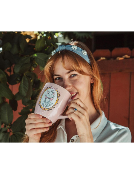 Taza Cerámica Disney Aristogatos Marie 18 Onzas Rosa