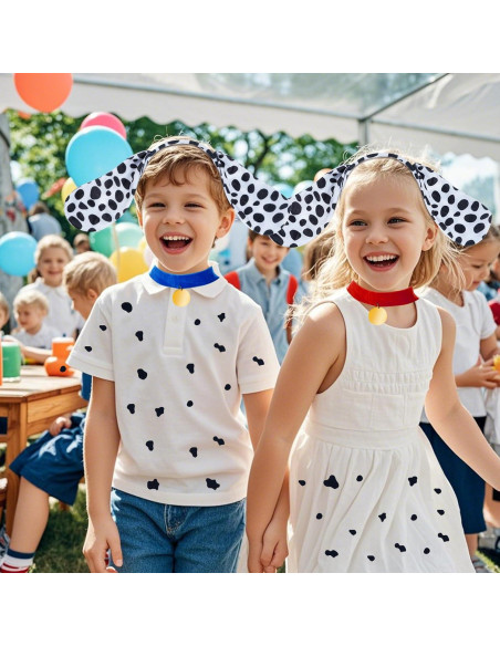 2 Conjuntos Disfraz Dálmata Jmkcoz Diadema Cola Gargantilla