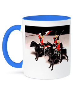 Taza de Cerámica 3dRose Britlance Soldados 15oz Azul